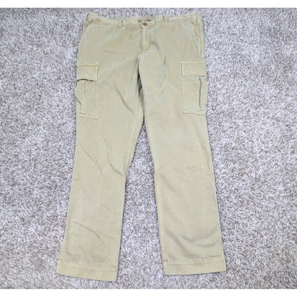Polo Ralph Lauren Pants Mens 38X32 Dark Khaki Tan Cargo Slim Fit Stretch